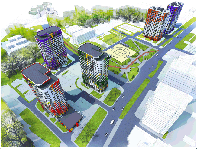 ЖК Парковый 5 домов по ул. Зорге